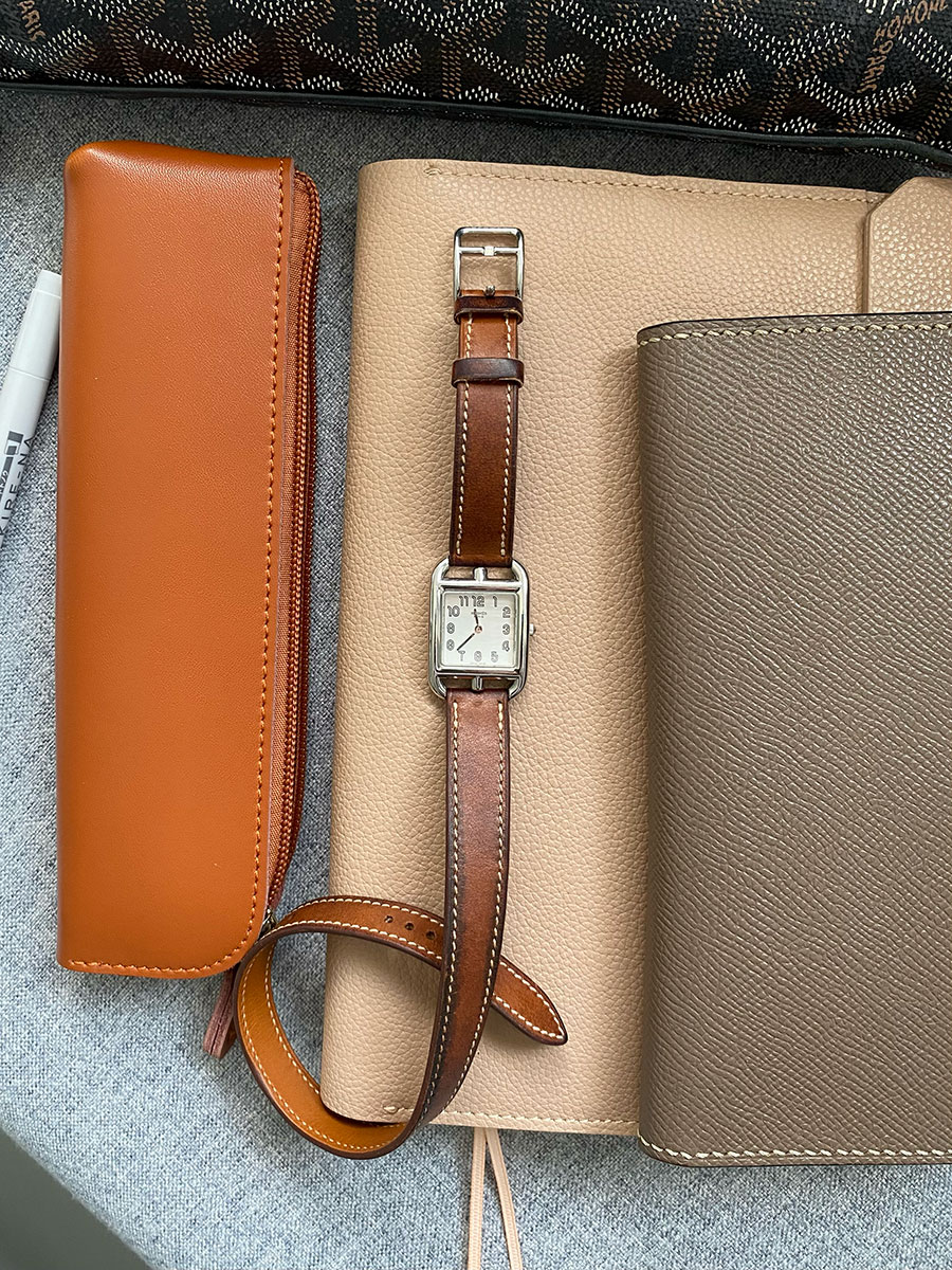 Vintage Hermes Cape Cod Double Tour in Barenia Straps